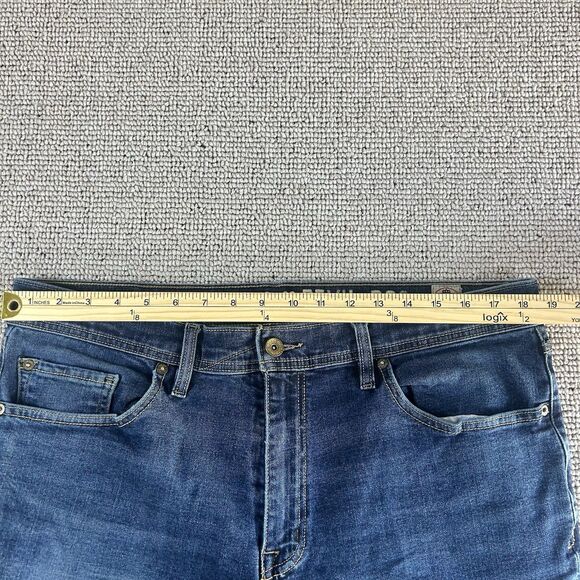 Devil Dog Mens 38x32 Blue Denim Jeans Slim Straight Stretch Grunge Y2K Hip Hop - Picture 7 of 11